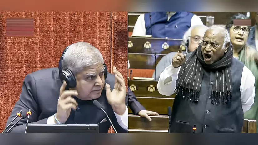 راجیہ سبھا میں کانگریس کے تیکھے تبصرے پر بی جے پی برہم، سابق چیئرمین دھنکر کا ذکر ایوان میں ہنگامے کا سبب بنا