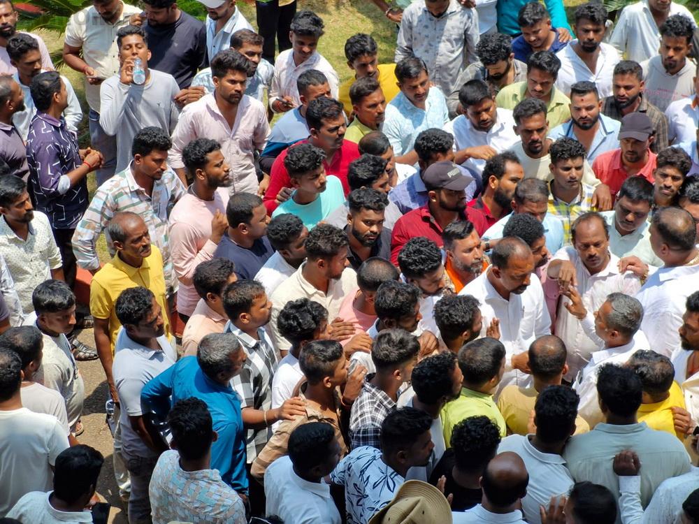 بھٹکل میں پولیس کے خلاف بی جے پی کا مظاہرہ - راوڈی شیٹر پر حملے کا الزم - ضلع ایس پی نے اٹھایا حقیقت پر سے  پردہ