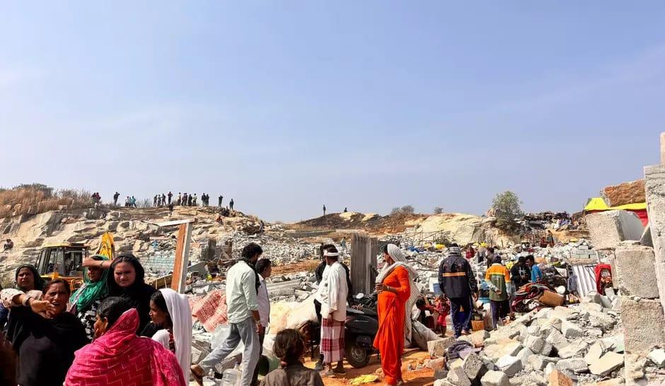 بنگلورو: یلہنکا کے قریب کوگیلو بستی میں 400 سے زائد مکانات مسمار، 3 ہزار سے زیادہ افراد بے گھر