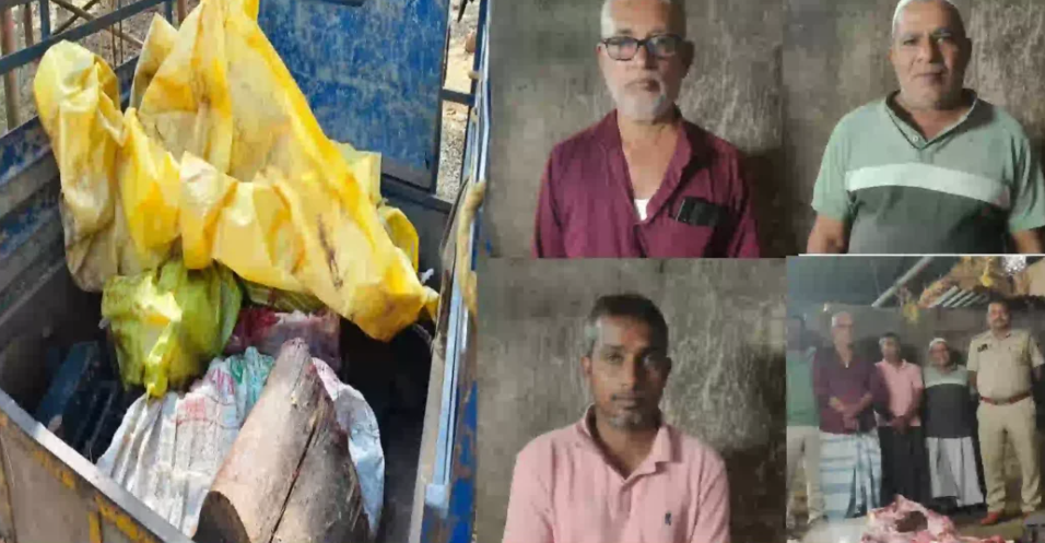 بھٹکل میں بھی غیر قانونی ذبیحہ کا الزام - ایک کوئنٹل گوشت کے ساتھ 3 ملزمین گرفتار- ہوناور گائے ذبیحہ معاملہ میں  دو مشتبہ ملزمین پولیس کے نشانے پر