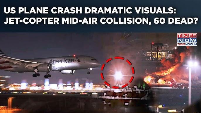 واشنگٹن: 60 مسافروں کو لے جانے والی امریکی ایئرلائنز کی ہوا میں ہی آرمی ہیلی کاپٹر سے ٹکر