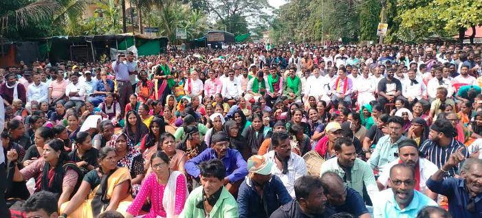 انکولہ میں کینی بندرگاہ کے خلاف احتجاجی مظاہرہ - منایا گیا 'سیاہ دن' - نکالی گئی علامتی 'شَو یاترا'