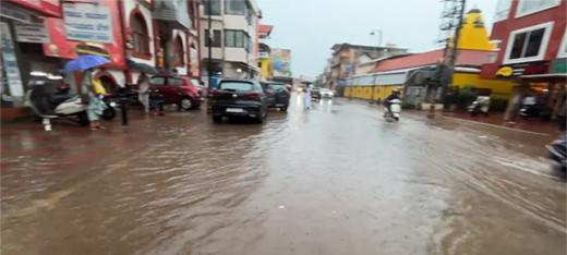 منگلورو: مانسون کی برسات کا سلسلہ ساحلی علاقے کے ساتھ اندرونی علاقے میں پھیل گیا