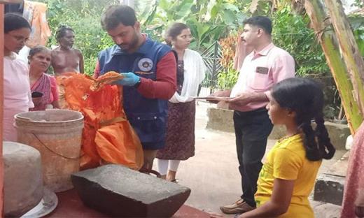 منگلورو :  رسوئی گیس کے اخراج سے لگی آگ - دو خواتین شدید زخمی