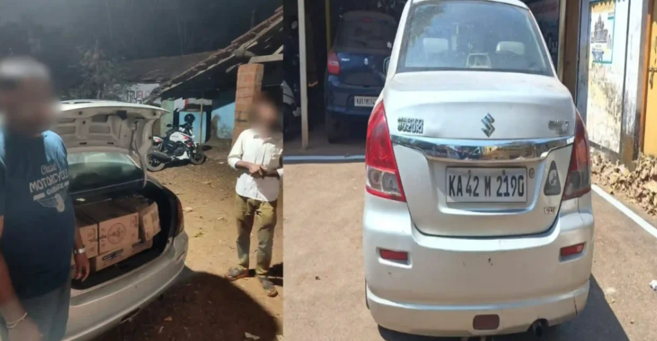 انکولہ: غیر قانونی  گوا شراب کی نقل و حمل میں ملوث پولیس اہلکار سنتوش لمانی گرفتار، ایس پی نے کیا  معطل