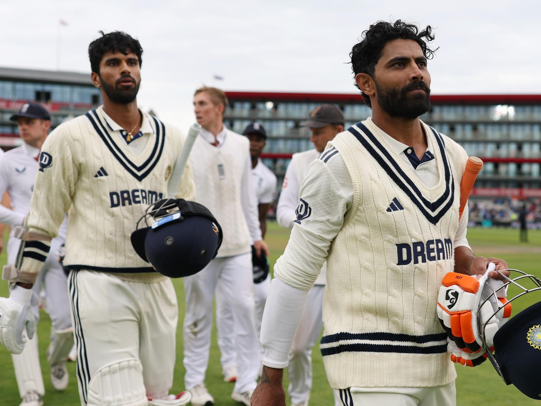 ہندوستان نے فالو آن کے بعد میچ ڈرا کرایا، جڈیجا اور واشنگٹن کی شاندار سنچریاں