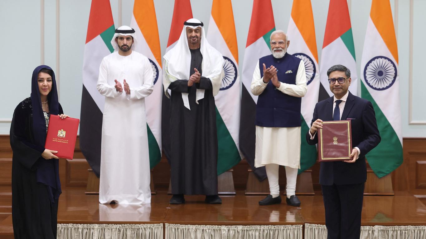 ہندوستان اور یو اے ای کے درمیان اقتصادی شراکت مضبوط، تجارت 200 ارب ڈالر تک پہنچانے کا منصوبہ