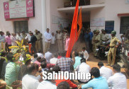 بھٹکل میں مندر وں کے تقدس کی پامالی کی مذمت میں ہندوجاگرن ویدیکے اور بی جے پی کا مشترکہ احتجاج :ملزموں کی گرفتاری نہ ہونے پر سخت احتجاج کی دھمکی