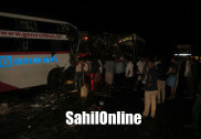 بھٹکل میں بس اور لاری کے درمیان خطرناک ٹکر؛ کچھ ہی منٹوں بعد دو مزید بسیں بھی حادثے کی زد میں آگئیں؛ ایک ہلاک 15 زخمی