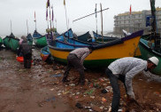 مرڈیشور ساحل پر ضلع پنچایت سی ای اؤ محمد روشن نے  کیا صفائی پروگرام  کا افتتاح