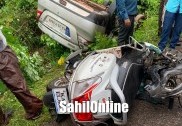 کنداپور: گنگولی کے قریب تیز رفتار کارنے ماری دوموٹر بائک کو ٹکر؛ ایک کی موت، دو شدید زخمی