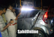 انکولہ میں ٹینکراور کار کے درمیان خطرناک ٹکر؛ چار ہلاک، ایک زخمی