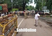 گوا کی سرحد میں داخلے کے لئے 2ہزار روپے چارج لینے کے خلاف کنڑیگا تنظیموں نے کیاماجالی میں احتجاجی مظاہرہ