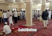 کمٹہ کے چنداور میں نوتعمیر شدہ  مسجد سیدنا عثمان بن عفان کا بھٹکل کےقاضی مولانا محمد اقبال ملا ندوی کی دعاسے افتتاح