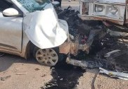 کمٹہ میں کار اور ٹرک کے درمیان ٹکر؛ کار ڈرائیور ہلاک، تین زخمی