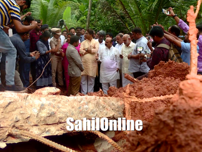 Karnataka Chief Minister Basavaraj Bommai visited Bhatkal and distribute compensation to the families of the Muttali landslide