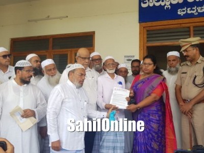Tanzeem submits memorandum to Bhatkal AC against disrespect of Prophet Muhammad (PBUH)