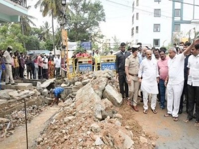 CM Bommai visits waterlogged areas in Bengaluru; holiday declared in Dharwad schools, colleges