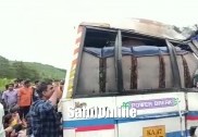 Speeding bus rams into tempo on Murdeshwar NH-66 in Bhatkal; More than 20 injured