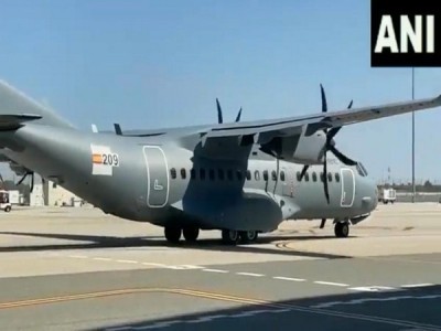 ہندوستانی فضائیہ کا پہلا ٹرانسپورٹ ایئرکرافٹ سی-295 وڈودرا کے فضائیہ اسٹیشن پہنچا