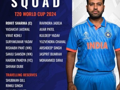 ٹی 20 ورلڈ کپ کیلئے ہندوستانی ٹیم کا اعلان، روہت شرما کپتان